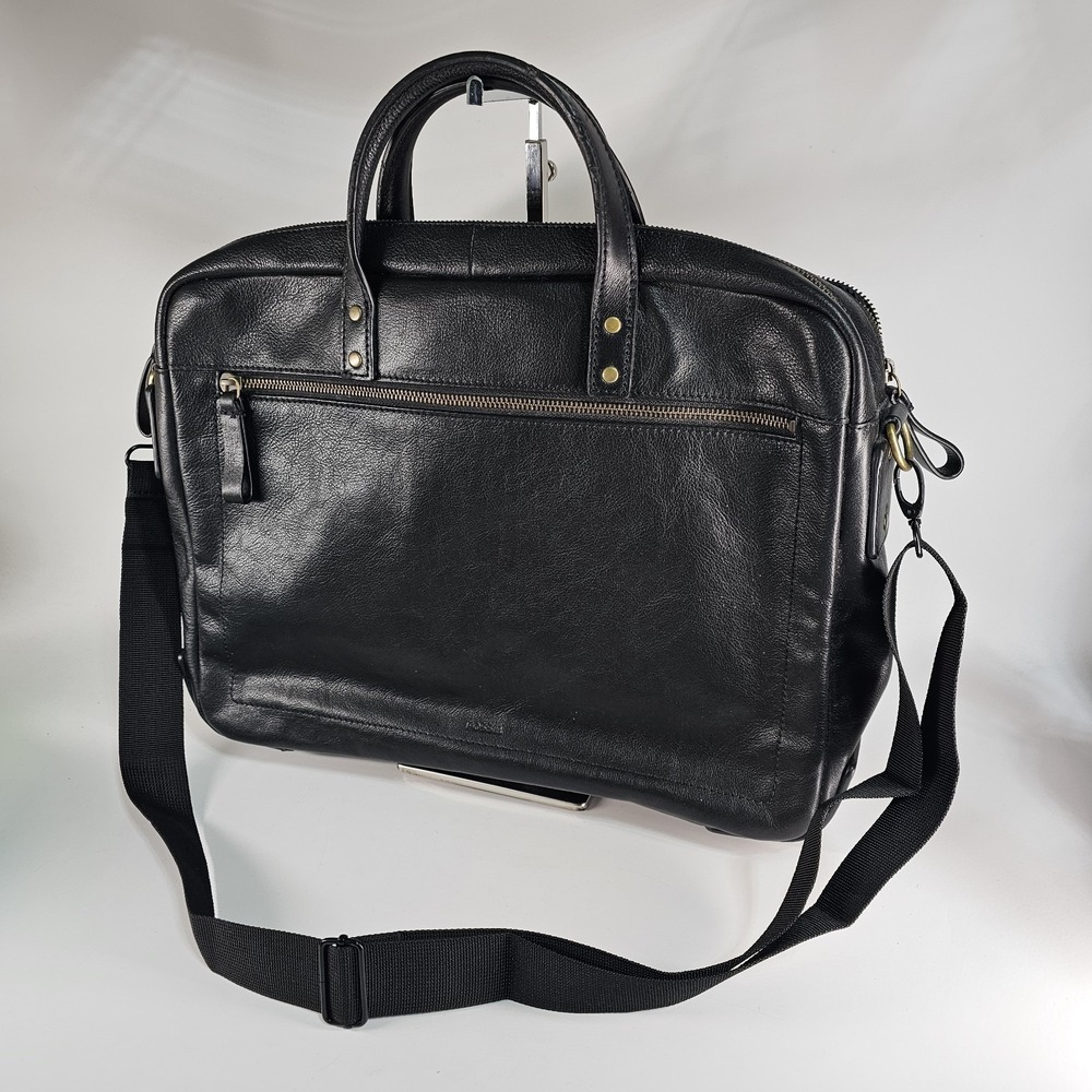 Fossil Haskell Double Zip Unisex Laptop Classic Work Bag Business Travel Padded